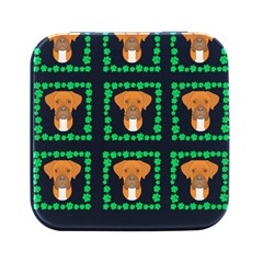 Boxer Dog Pattern T- Shirt Boxer Dog Pattern T- Shirt Square Metal Box (black)