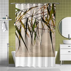 Branches T- Shirt Green Leaves, Branches, Green, Wallart, Summer, Nature, Digital, Art, Minimal, Tro Shower Curtain 48  X 72  (small)  by EnriqueJohnson