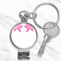 Breast Cancer T- Shirt Pink Ribbon Breast Cancer Survivor - Flowers Breast Cancer T- Shirt Nail Clippers Key Chain by EnriqueJohnson