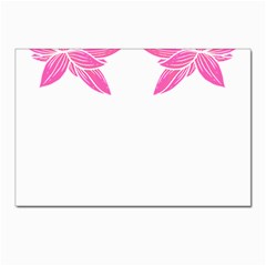 Breast Cancer T- Shirt Pink Ribbon Breast Cancer Survivor - Flowers Breast Cancer T- Shirt Postcards 5  X 7  (pkg Of 10) by EnriqueJohnson