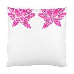 Breast Cancer T- Shirt Pink Ribbon Breast Cancer Survivor - Flowers Breast Cancer T- Shirt Standard Cushion Case (two Sides)