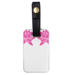 Breast Cancer T- Shirt Pink Ribbon Breast Cancer Survivor - Flowers Breast Cancer T- Shirt Luggage Tag (one Side) by EnriqueJohnson