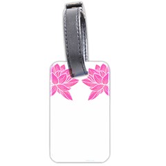 Breast Cancer T- Shirt Pink Ribbon Breast Cancer Survivor - Flowers Breast Cancer T- Shirt Luggage Tag (two Sides) by EnriqueJohnson