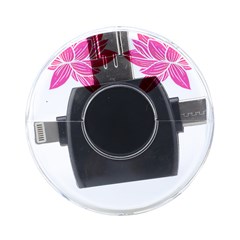 Breast Cancer T- Shirt Pink Ribbon Breast Cancer Survivor - Flowers Breast Cancer T- Shirt On-the-go Memory Card Reader