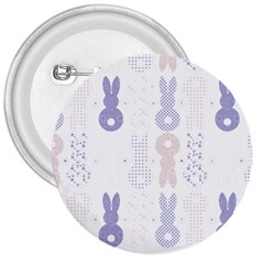 Bunnies T- Shirt Easter Bunnies Pattern T- Shirt 3  Buttons