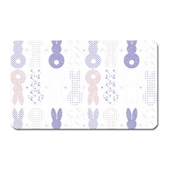 Bunnies T- Shirt Easter Bunnies Pattern T- Shirt Magnet (Rectangular)