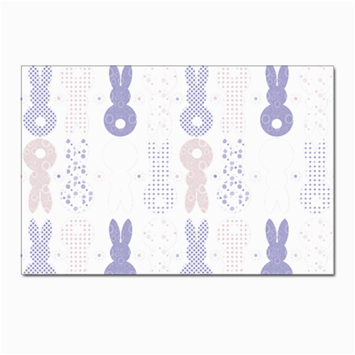 Bunnies T- Shirt Easter Bunnies Pattern T- Shirt Postcards 5  x 7  (Pkg of 10)