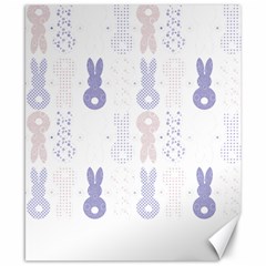 Bunnies T- Shirt Easter Bunnies Pattern T- Shirt Canvas 8  x 10 