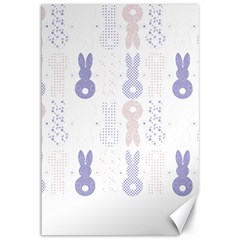 Bunnies T- Shirt Easter Bunnies Pattern T- Shirt Canvas 12  x 18 