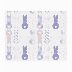 Bunnies T- Shirt Easter Bunnies Pattern T- Shirt Small Glasses Cloth (2 Sides)