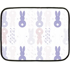 Bunnies T- Shirt Easter Bunnies Pattern T- Shirt Fleece Blanket (Mini)