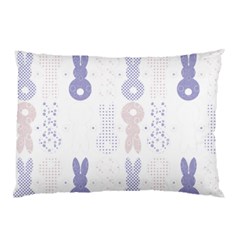 Bunnies T- Shirt Easter Bunnies Pattern T- Shirt Pillow Case (Two Sides)