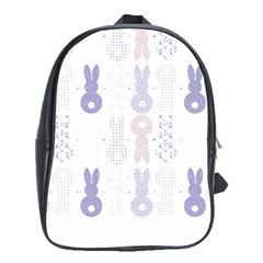 Bunnies T- Shirt Easter Bunnies Pattern T- Shirt School Bag (XL)