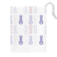 Bunnies T- Shirt Easter Bunnies Pattern T- Shirt Drawstring Pouch (4XL)