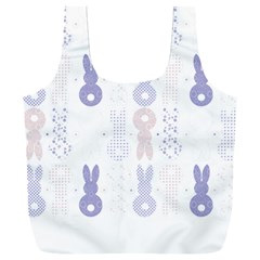 Bunnies T- Shirt Easter Bunnies Pattern T- Shirt Full Print Recycle Bag (XXXL)