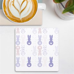 Bunnies T- Shirt Easter Bunnies Pattern T- Shirt UV Print Square Tile Coaster 