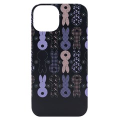 Bunnies T- Shirt Easter Bunnies Pattern T- Shirt iPhone 14 Black UV Print Case