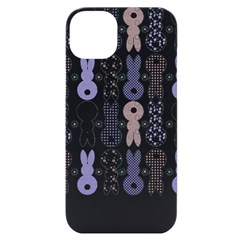 Bunnies T- Shirt Easter Bunnies Pattern T- Shirt iPhone 14 Plus Black UV Print Case