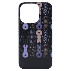 Bunnies T- Shirt Easter Bunnies Pattern T- Shirt iPhone 14 Pro Black UV Print Case