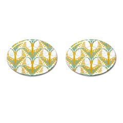 Butterflies T- Shirt Butterflies Pattern T- Shirt Cufflinks (oval) by EnriqueJohnson