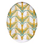 Butterflies T- Shirt Butterflies Pattern T- Shirt Oval Glass Fridge Magnet (4 pack) Front