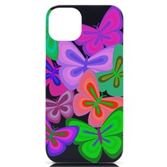 Butterflies T- Shirt Butterfly Party T- Shirt Iphone 14 Plus Black Uv Print Case by EnriqueJohnson