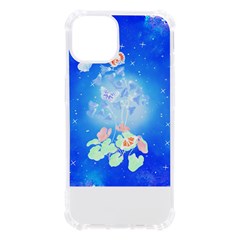 Butterflies T- Shirt Serenity Blue Floral Design With Butterflies T- Shirt Iphone 13 Tpu Uv Print Case by EnriqueJohnson