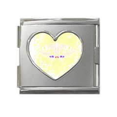 Butterfly Art T- Shirtbutterfly T- Shirt (4) Mega Link Heart Italian Charm (18mm)