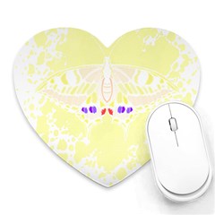 Butterfly Art T- Shirtbutterfly T- Shirt (4) Heart Mousepad by EnriqueJohnson