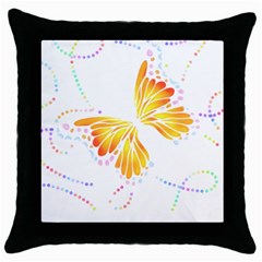 Butterfly Art T- Shirtbutterfly T- Shirt (5) Throw Pillow Case (black) by EnriqueJohnson