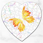 Butterfly Art T- Shirtbutterfly T- Shirt (5) Jigsaw Puzzle (Heart) Front