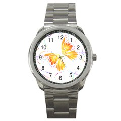 Butterfly Art T- Shirtbutterfly T- Shirt (5) Sport Metal Watch