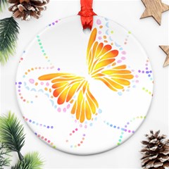 Butterfly Art T- Shirtbutterfly T- Shirt (5) Round Ornament (Two Sides)