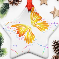 Butterfly Art T- Shirtbutterfly T- Shirt (5) Star Ornament (Two Sides)