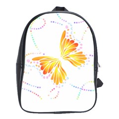 Butterfly Art T- Shirtbutterfly T- Shirt (5) School Bag (Large)