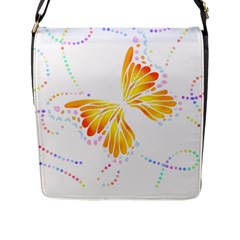 Butterfly Art T- Shirtbutterfly T- Shirt (5) Flap Closure Messenger Bag (L)