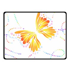 Butterfly Art T- Shirtbutterfly T- Shirt (5) Two Sides Fleece Blanket (Small)