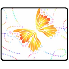 Butterfly Art T- Shirtbutterfly T- Shirt (5) Two Sides Fleece Blanket (Medium)