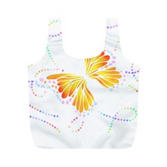 Butterfly Art T- Shirtbutterfly T- Shirt (5) Full Print Recycle Bag (M)