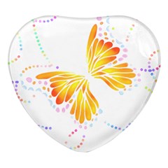 Butterfly Art T- Shirtbutterfly T- Shirt (5) Heart Glass Fridge Magnet (4 Pack) by EnriqueJohnson