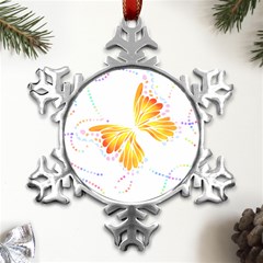 Butterfly Art T- Shirtbutterfly T- Shirt (5) Metal Small Snowflake Ornament