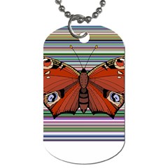 Butterfly Art T- Shirtbutterfly T- Shirt (8) Dog Tag (two Sides) by EnriqueJohnson