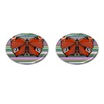 Butterfly Art T- Shirtbutterfly T- Shirt (8) Cufflinks (Oval) Front(Pair)