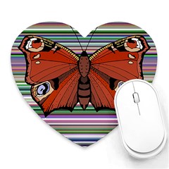 Butterfly Art T- Shirtbutterfly T- Shirt (8) Heart Mousepad by EnriqueJohnson