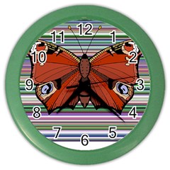 Butterfly Art T- Shirtbutterfly T- Shirt (8) Color Wall Clock by EnriqueJohnson