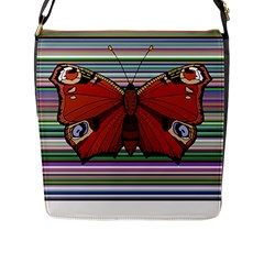 Butterfly Art T- Shirtbutterfly T- Shirt (8) Flap Closure Messenger Bag (l) by EnriqueJohnson