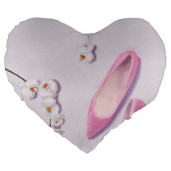 Shoes Large 19  Premium Flano Heart Shape Cushions by SychEva