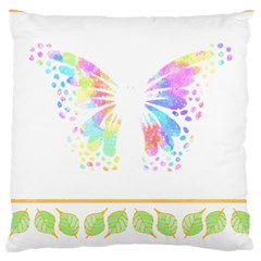 Butterfly Art T- Shirtbutterfly T- Shirt Large Cushion Case (two Sides) by EnriqueJohnson