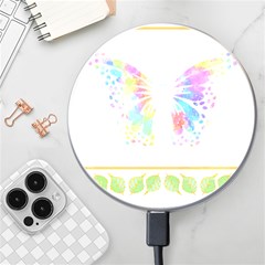 Butterfly Art T- Shirtbutterfly T- Shirt Wireless Fast Charger(white) by EnriqueJohnson