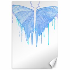 Butterfly Art T- Shirtmelting Butterfly Blue Wings Art  Design T- Shirt Canvas 20  X 30  by EnriqueJohnson